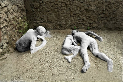 Estatuas petrificadas de Pompeya