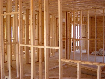 Estructura de una casa de madera